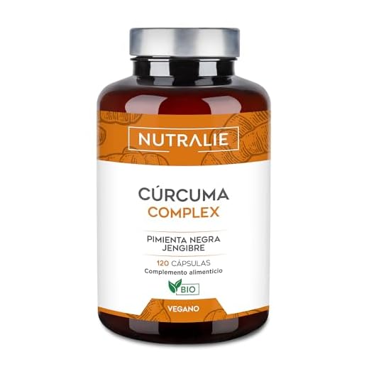 Cúrcuma Orgánica con Jengibre y Pimienta Negra (1420mg x Dosis) - Piperina Curcumina Jengibre y Pimienta Negra - Turmeric Cúrcuma BIO - 120 Capsulas Turmeric Nutralie