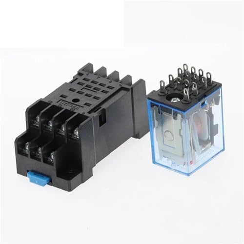 Relé electromagnético de 12V CC con base PYF14A para control de automatización industrial 4