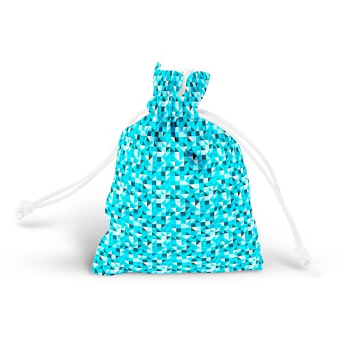 Image of ArtzFolio Blue Triangle | Pouch Wrist Potli Bag | Bag for Weddings & Casual Parties