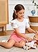 Vitalique Size 6 7 Years Girls Clothes 2 Piece Cute Ruffle Short Sleeve Skirt Shorts Set Fashion Kids Girls Summer Outfits Set Pink 6-7 Years