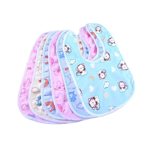 MY NEWBORN Baby Bibs Apron Fast Dry Cotton for boy and Girl -Pack of 6 Pc,Multicolor