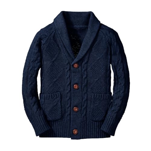 Inorin Boy's Cable Knitted Sweater Cardigan