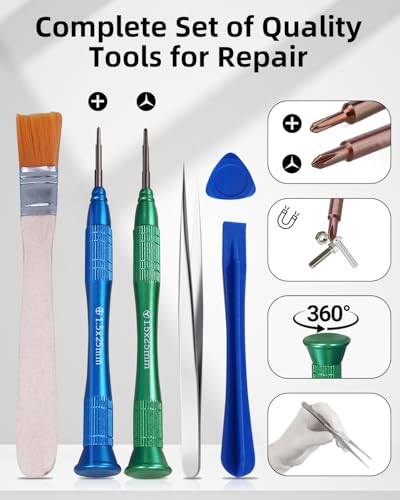 Image of Joystick Replacement Kit for Nintend0 Switch2 Joycon(22 in one), Repair Kit for Switch2, Include 2 Thumbsticks, Drift Fix Tools Y / +Screwdriver, Tweezers, Pry Tools, 14 Thumbstick Grips