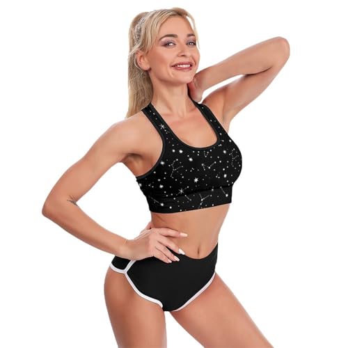 Image of Womens Comfortable Sports Bra Workout Tank Tops Racerback Fitness Gym Bra for Yoga Running