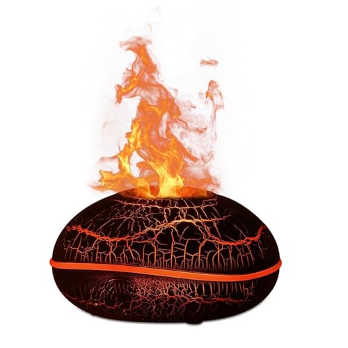 Diffusore Umidificatore Volcà°nico A Ultrasuoni da 200 Ml con Protezione Antigoccia e Spegnimento Automatico per un Rilascio Fresco e Colorato Della