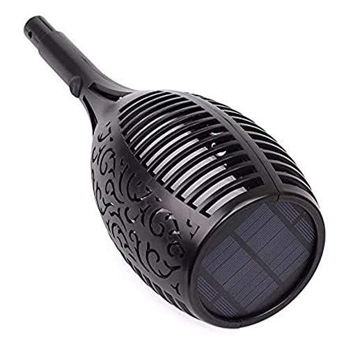 Tocha Luminaria Solar Fogo Chama Espeto 12 leds Balizador Jardim Praias Lual Eventos
