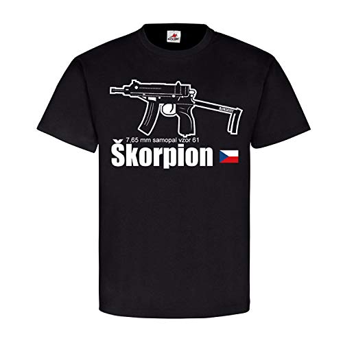T-shirt Scorpion MP7,65 Samopal vzor 61 CSSR Noir L