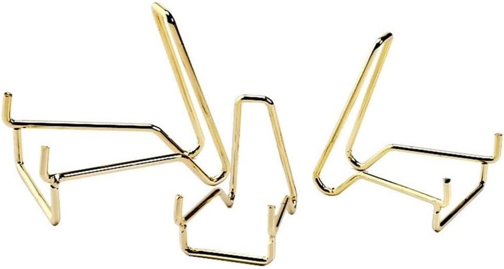 3pcs Metal Arm Wooden Base Display Stand Easel for Gemstone Mineral Home Decor Minerals Fossils Rocks Geode Display Stands