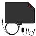 HDTV Antenna - Digital HD TV Antenna 60-90Miles Range Compatible 4K 1080P Free TV Channels Powerful Detachable Amplifier Signal Booster,Longer Coax Cable