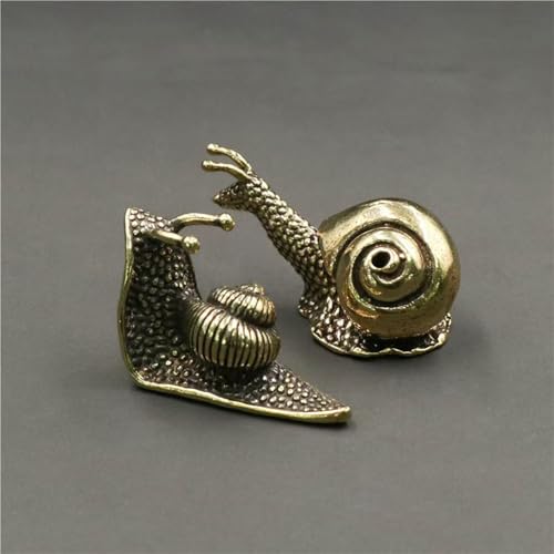2 piezas estatua de caracol mini para jardín y decoración miniatura 3