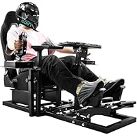 Dardoo Flight Simulator Cockpit Multifunctional with Seat Compatible with Logitech G920 G923 G Saitek, Thrustmaster T150 HOTAS Warthog,for PC, Excluding Wheel Pedal Handbrake Throttle Joystick
