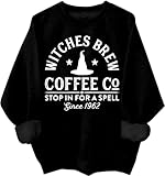 Photo Gallery halloween witches felpa felpa con cappuccio funny witches brew coffee co since 1962 camicie a maniche lunghe, nero , l Photo Gallery halloween witches felpa felpa con cappuccio funny witches brew coffee co since 1962 camicie a maniche lunghe, nero , l