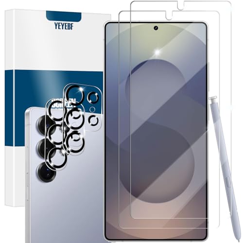 Protection d'écran pour Samsung Galaxy S25 Ultra lot de 2 verre trempé et film objectif appareil photo