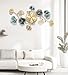 Axioglo Wall Clocks for Living Room Decor,Large Wall Clock,3D Creative Metal Ginkgo Leaf Design,with Silent Movement Wall Clocks for Home Wall Decor Clock（33
