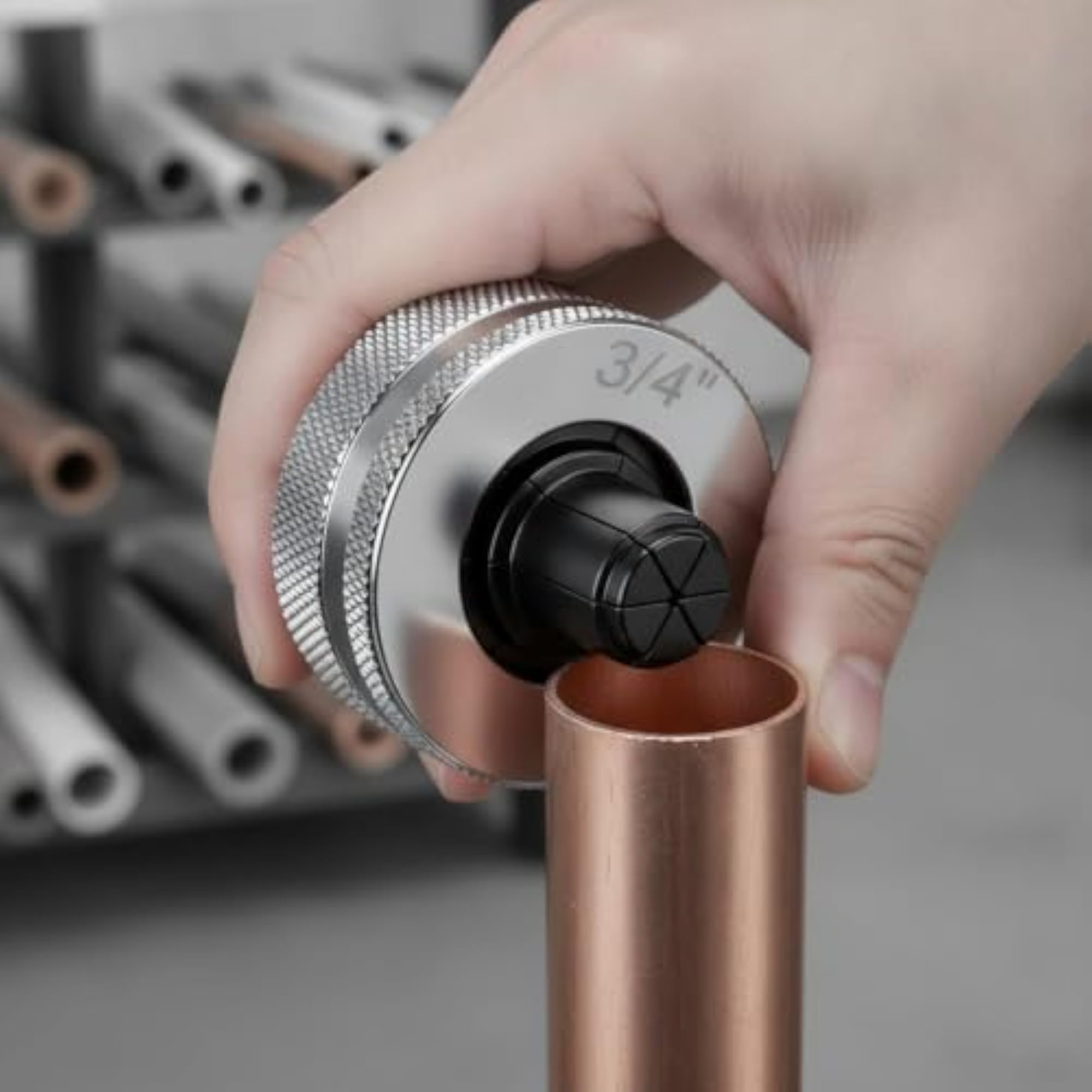 Knurled Pipe Expander Head Non-Slip Tool for HVAC Technicians