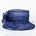 Tea Party Derby Hats for Women Elegant Church Fascinator Hat Flower Bucket Flat Top Sun Hat Bowler Cap Navy Blue