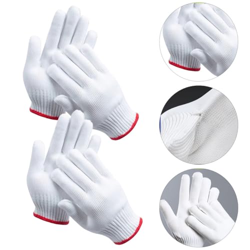Guantes de trabajo en frío para hombre, 12 pares de nylon lavable para mecánica 6