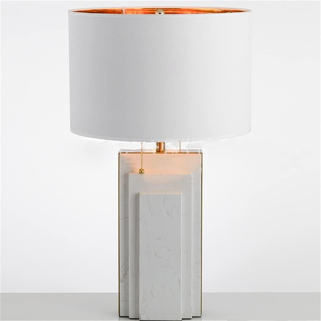 Desk Lamps Modern Desk Lamp Bedroom Marble Fabric Desk Lamp Home LED Decoration Living Room Office (Color : A Size : 36 * 68cm) (B 36 * 68cm)