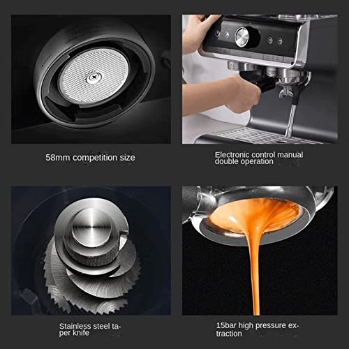 QYTEC Kfj Máquinas de café Generación Máquina de café Comercial Totalmente Semi-Automático Molienda Hogar Espumador de… - Imagen 3