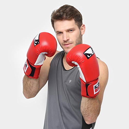 Luva de Boxe/muay Thai Treino Bad Boy 12 Oz - Vermelho+branco - Único