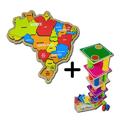 Quebra Cabeça Mapa Do Brasil Região + Torre Inteligente