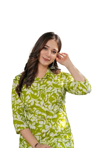 Image of Women Printed Rayon Coord Set for Casual, Office wear|3 /4th Sleeves
