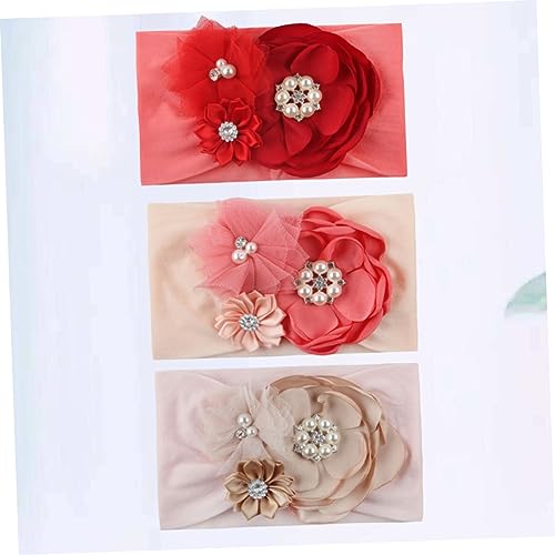 Abaodam 3 Pecas adereços para fotos de bebê coisas de bebe coisas para bebe tiara de bebe faixa de c