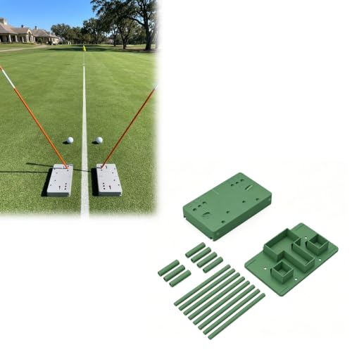 muhwqs Swing Trainer, Golf Alignment Stick Holder, Slice Correction Aid