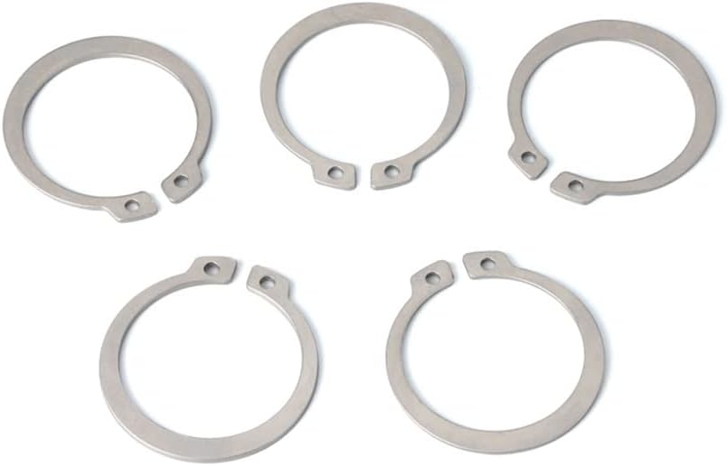 C-Clip Circlips 50Pcs M8-M18 Gourd Stainless Steel Shaft C-Type Elastic External Circlip Retaining Ring Clamp Spring Lock Washer(M17)