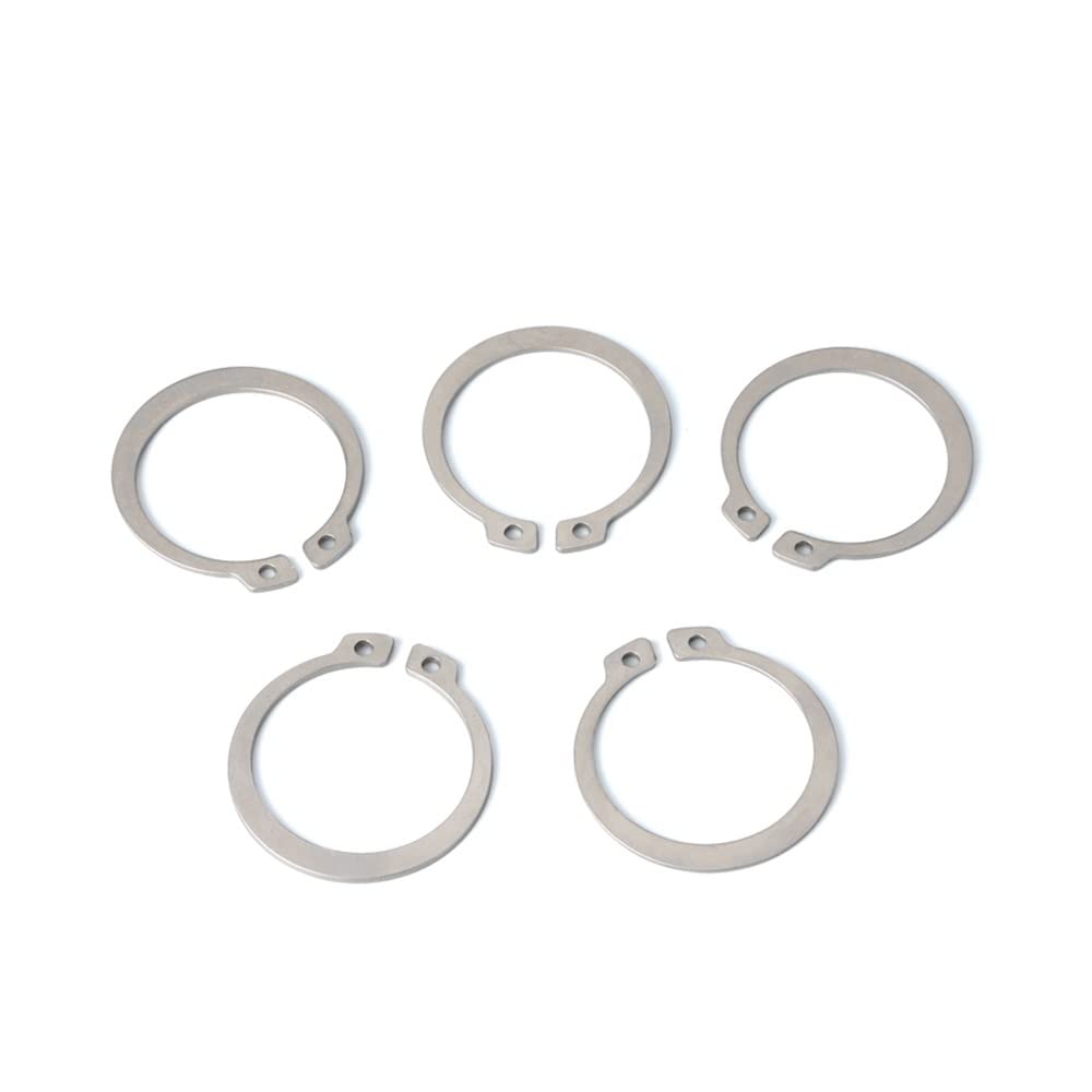 50Pcs M8-M18 Gourd Stainless Steel Shaft C-Type Elastic External Circlip Retaining Ring Clamp Spring Lock Washer(M17)