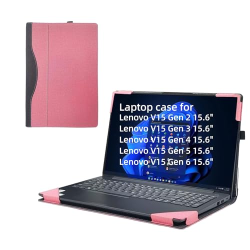 Funda para Laptop Lenovo V15 15.6'' PU Cuero Rosa miniatura 1