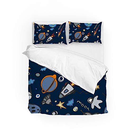 Parure de lit Cosmos Doodle anti-plis pour supprimer le repassage du linge Long Twin - 2