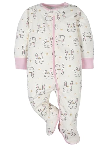 Image of Gerber Baby Girls 4-Pack Sleep 'N Play Footie