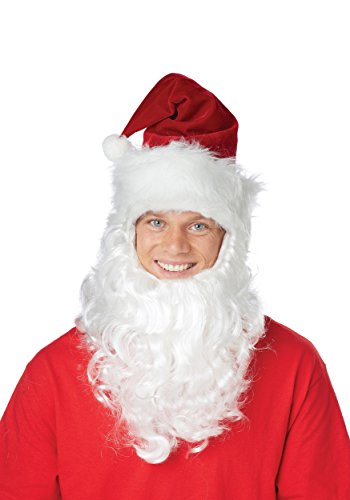 Bonnet de Père Noël avec Barbe pour animer votre réveillon en famille
