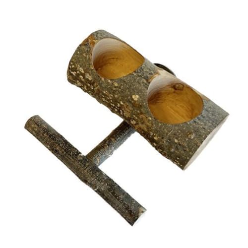 Toddmomy オウムの餌箱 屋外用の鳥の餌箱 ために オウムの給餌カップ 鳥を食べるボウル オウムフィーダーボウル 屋内 木製オウムフィーダー 鳥の餌カップ オウムアクセサリー 木製鳥の餌箱