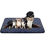 Dog Bed Mat Washable - Soft Fleece Crate Pad - Anti-slip Matress for Small Medium Large Pets (Grey XXL) by HeroDog