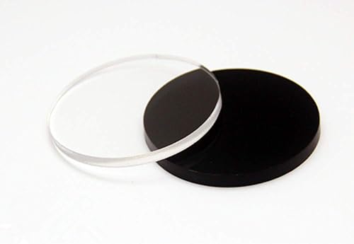 Miniatura 3 de 20 círculos redondos de acrílico negro, hoja acrílica redonda, discos acrílicos de plexiglás de 18 pulgadas (negro, 0.75 pulgadas)