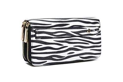 Image of Daisy Rose Dual Zipper Phone Clutch and Wallet for Women - RFID Blocking, PU Vegan Leather Multi-Card Organizer