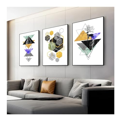 Photos murales nordiques géométriques pour illuminer un salon sombre ou sans relief