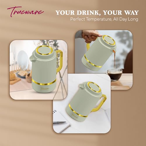 Image of Trueware Marvel 800 Insulated Flask - 750 Ml | PU Insulated Inner Stainless Steel Hot & Cold Flask, BPA Free, Leak Proof, Ideal for Tea, Coffee, Water, Hot Beverages