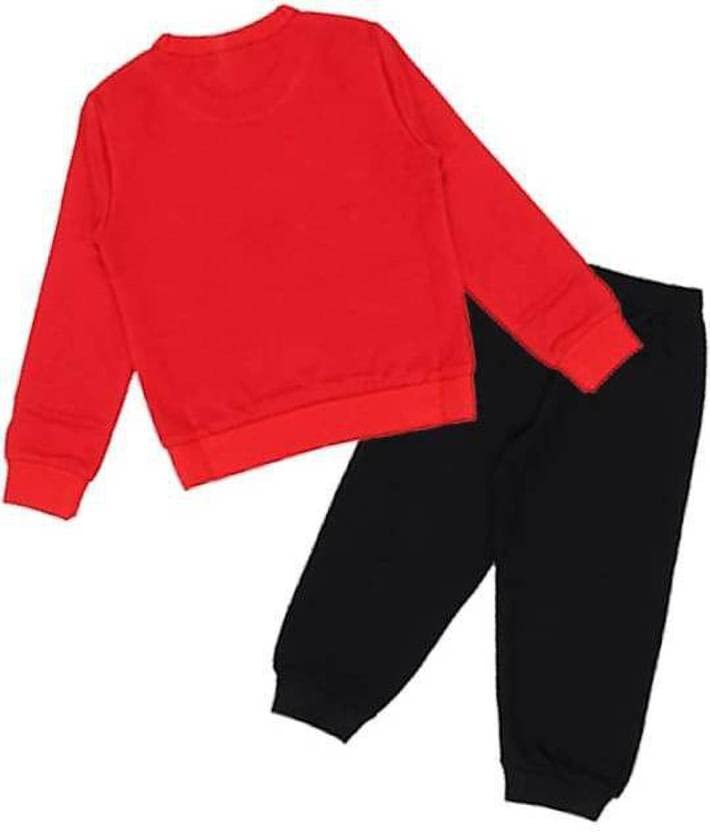 Image of Peterman Boys Regular Fit Hosiery Cotton Full Sleeves Sweatshirt T-shirt & Jogger Pant Clothing Set