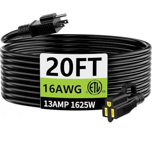 HUANCHAIN 20FT Waterproof Outdoor Extension Cord, 16/3 Gauge
