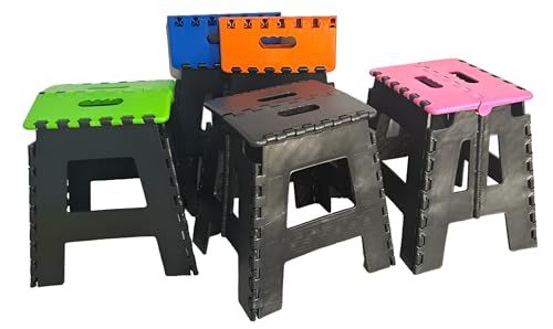 Banqueta Plástica Dobrável Resistente Retrátil Ideal para Crianças e Adultos Camping Praia e Uso Res