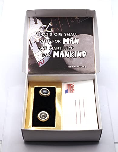 Mancuernillas NASA para hombre con tarjeta artesanal miniatura 2