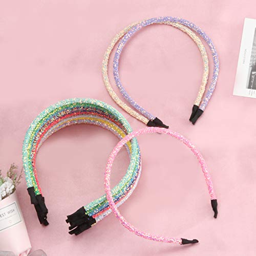 Xima 14Pcs Glitter Headbands For Girls Skinny Sparkle Hairbands Women Hair Loop Hair Accessories #TOP4