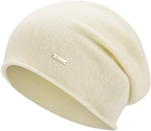 HAMUNI Mütze Damen Herren Australische 100% Wolle - Leichte Slouch Beanie Mütze, Atmungsaktiv Chemo Mütze für 3-Saison (Frühling/Herbst/Winter)