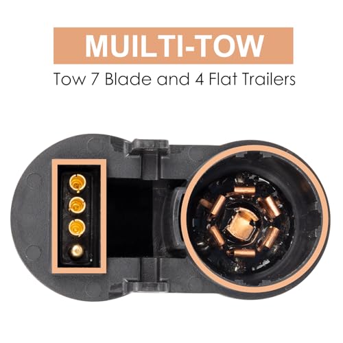 image for REDALAN 7 Blade and 4 Flat Connector,Towing Solutions Multi-Tow Plug-i