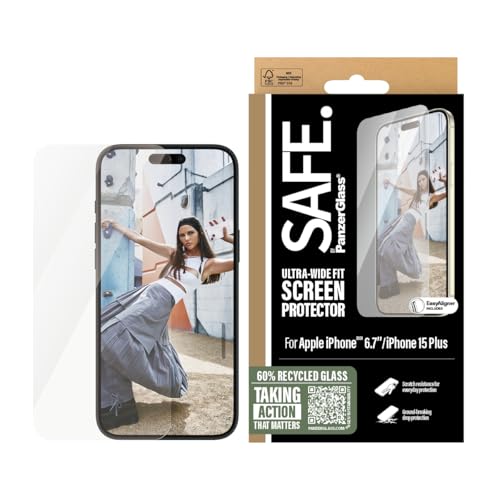Protection écran ultra large antichoc et anti-rayures pour iPhone 15 Plus
