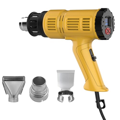 HYZHANHONG Pistola de Aire Caliente de Soldadura de Calentamiento rápido de 2000 W 3 boquillas Pistola de Calor con Pantalla Digital LCD aplicable a la Pintura de decapado de PVC retráctil