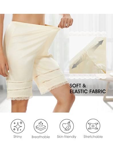 Image of MANCYFIT Pettipants for Women Under Dress, Long Culotte Slip